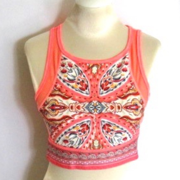 NANETTE LEPORE Play Carousel Sports Bra Crop Top - Picture 1 of 8